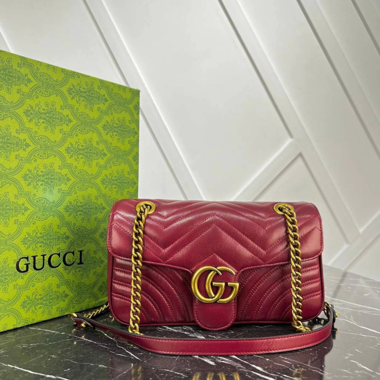 Marmont Bag - Burgundy的图片