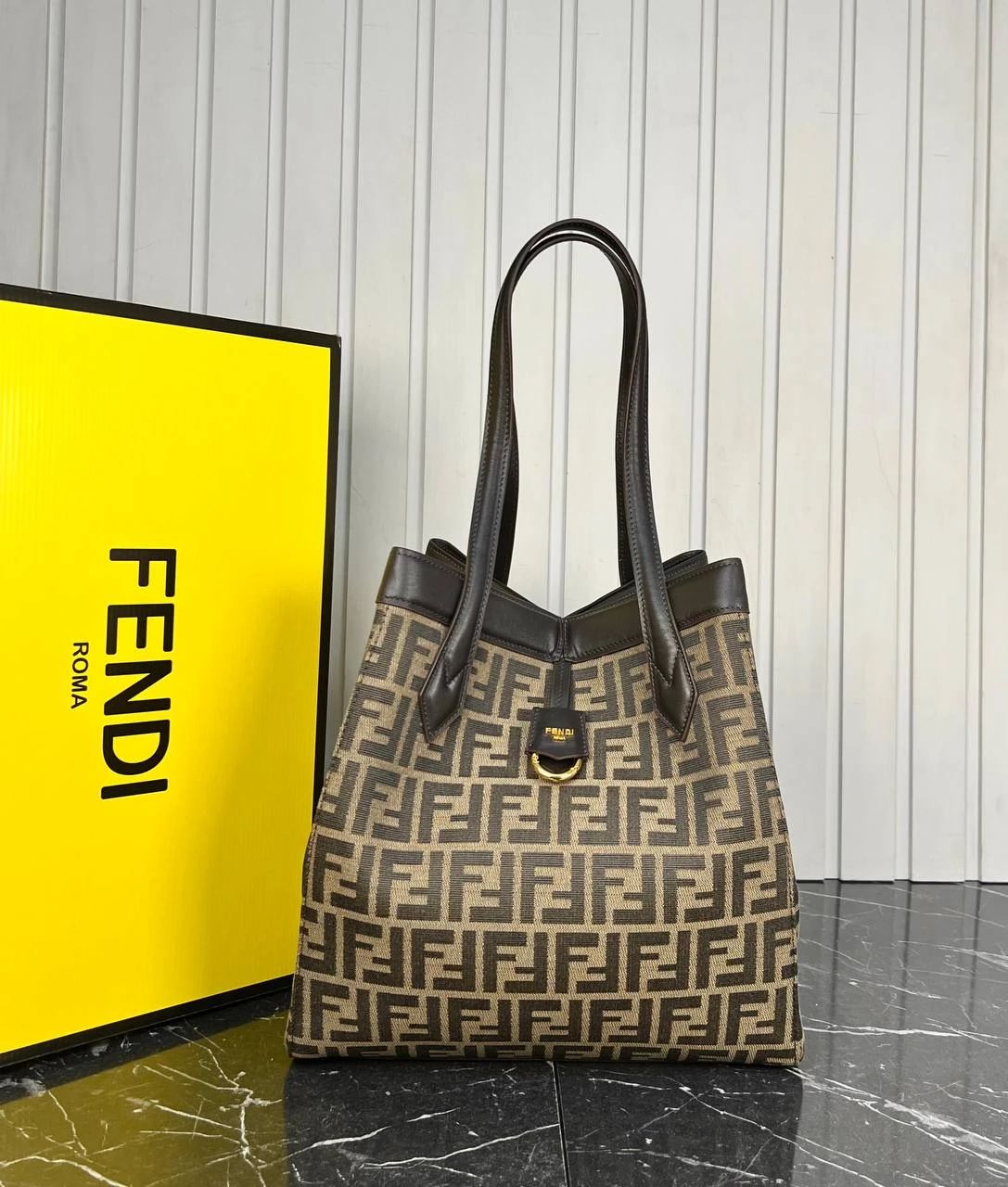 Origami  L Jacquard FF Bag - Black的图片