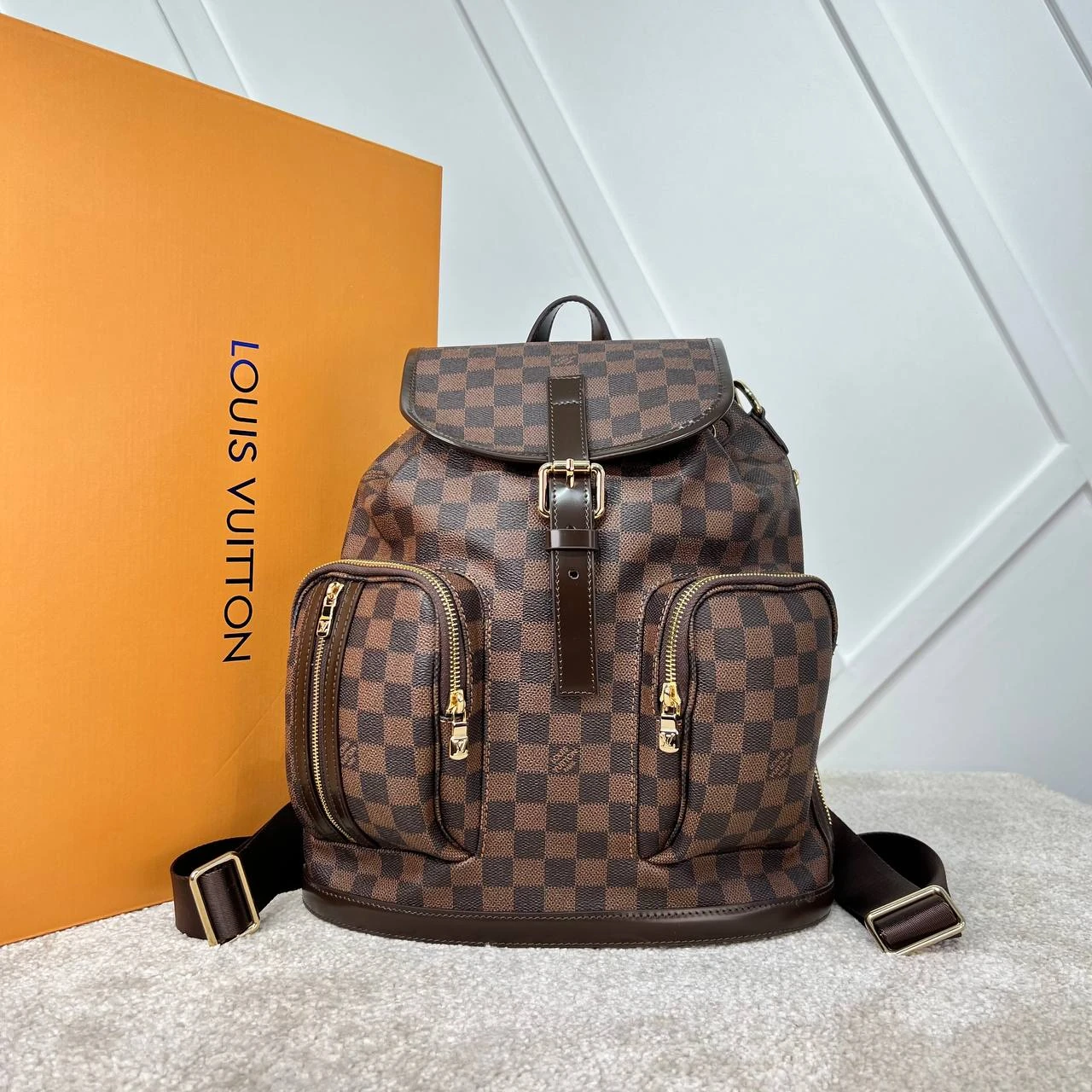 Bosporush Backpack - Checkered Brown的图片