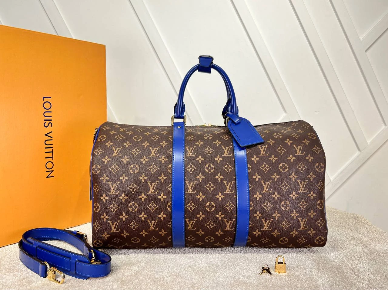 Unisex Keepall Bandouliere Travel Bag  - Navy Blue的图片