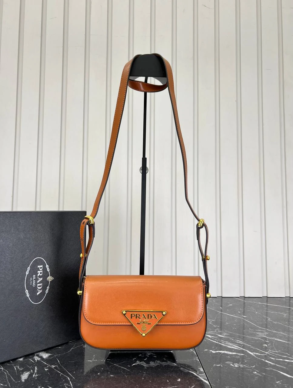 Leather Shoulder Bag - Brown的图片