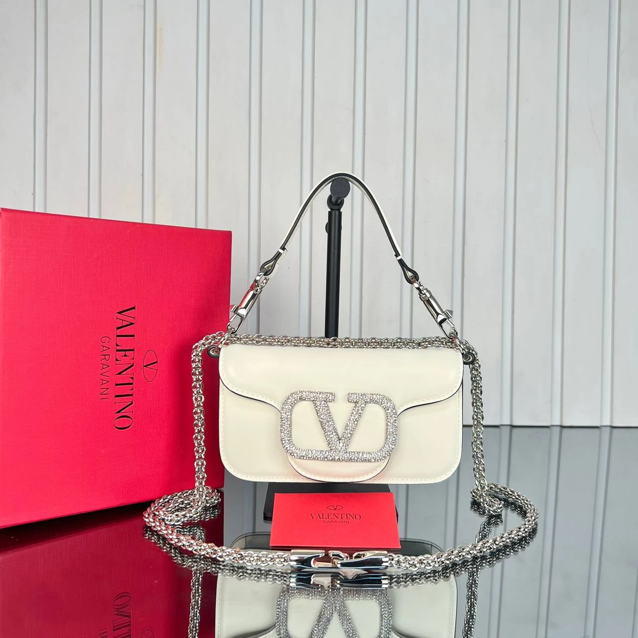 Leather Small Loco Jewel Bag  - White的图片